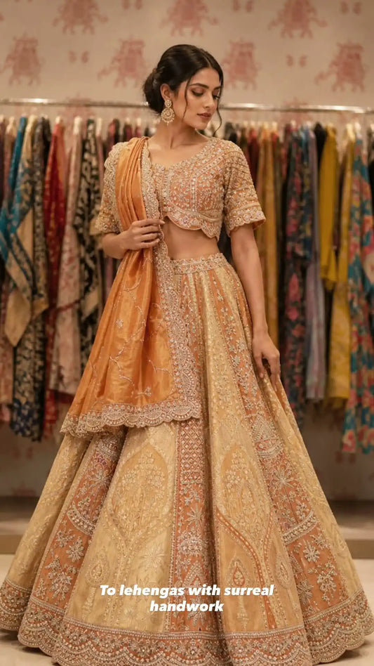 Sunset Heirloom Lehenga