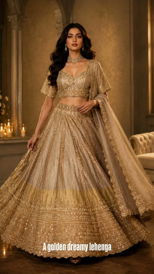 Golden Noor Lehenga